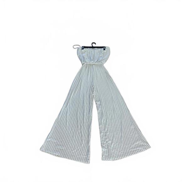 Beach Break Striped Off-Shoulder Jumpsuit - Picture 4 of 9